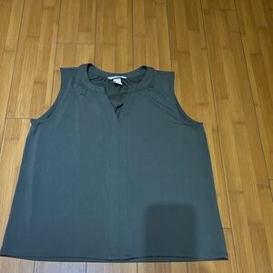H&M Dark Green Sleeveless Blouse